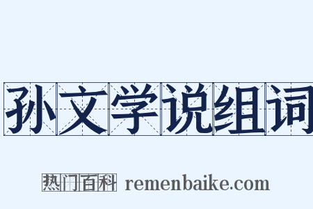 孙文学说组词是什么意思的图片